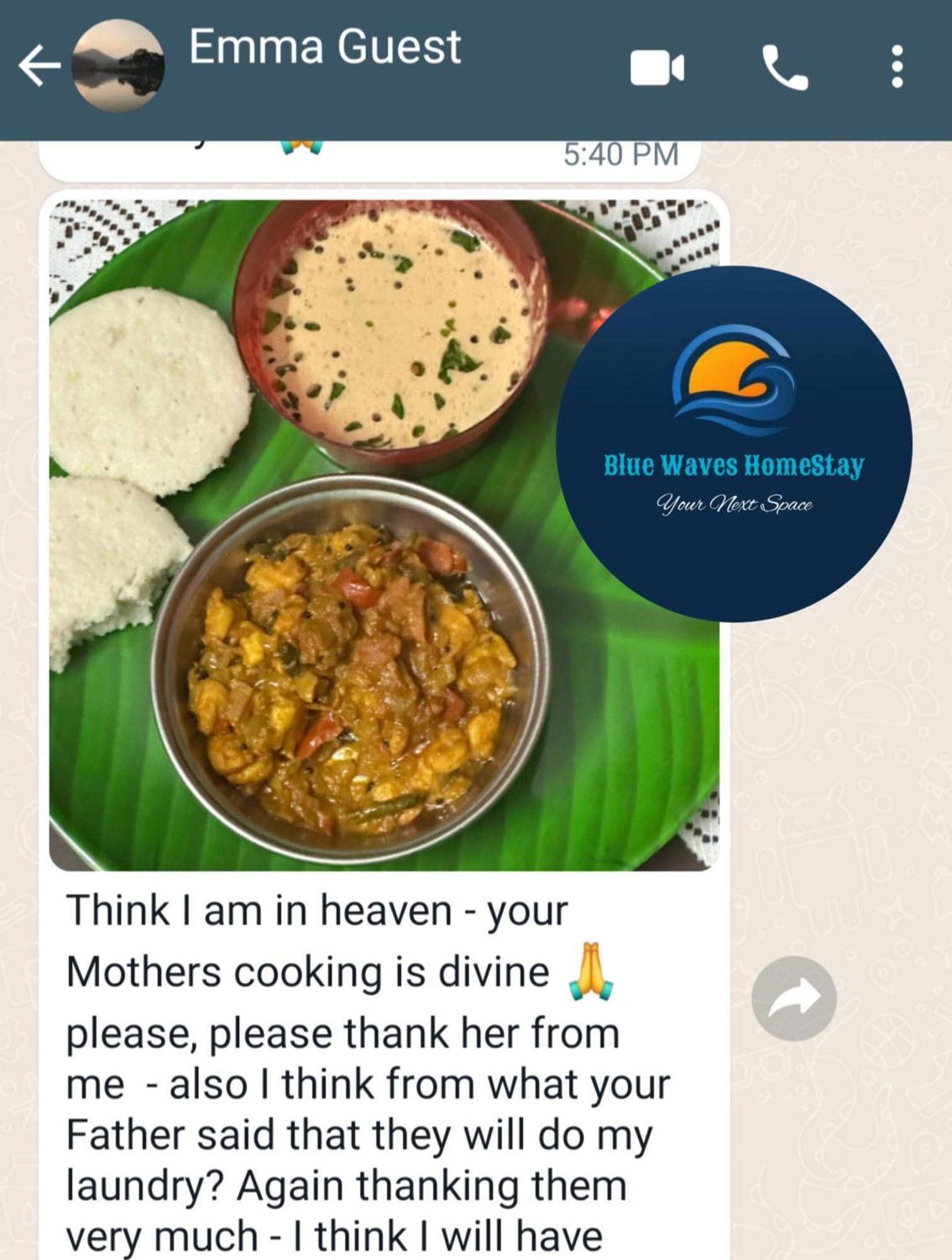 Blue Waves Homestay 퐁디셰리 외부 사진